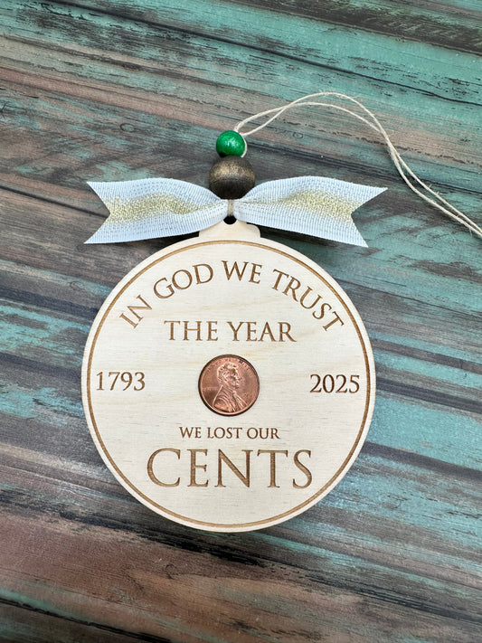 Penny Ornament - $12