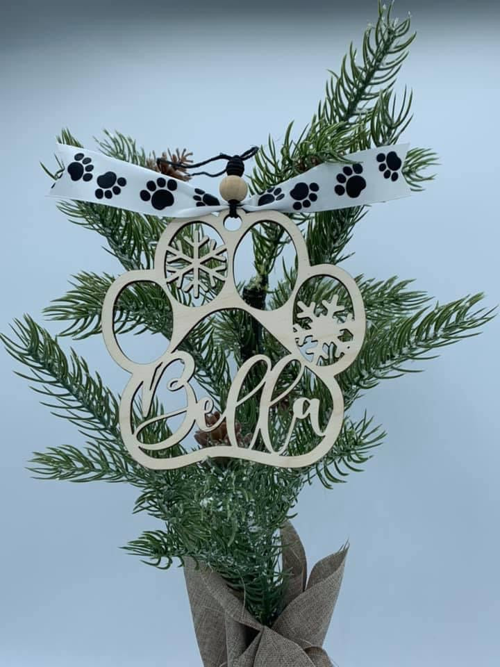 Personalized Paw Ornament