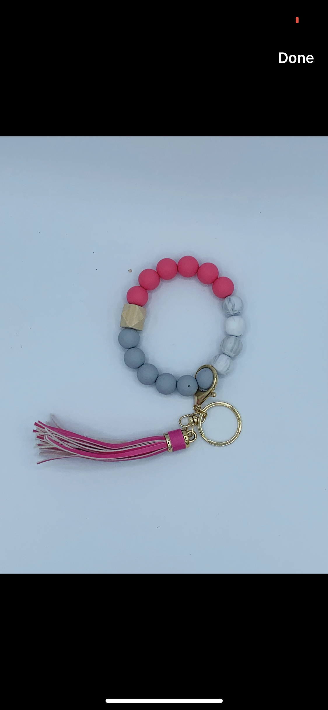 Personalized Silicone Bead Wristlet