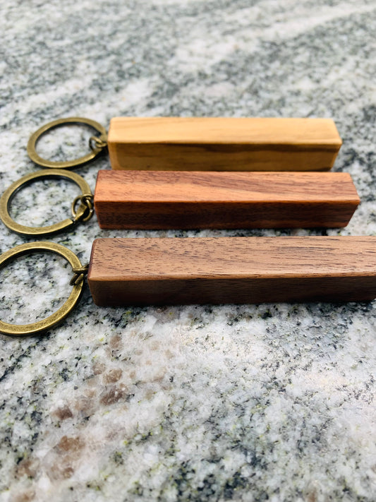 Long Wooden Keychain set of 6(same color)