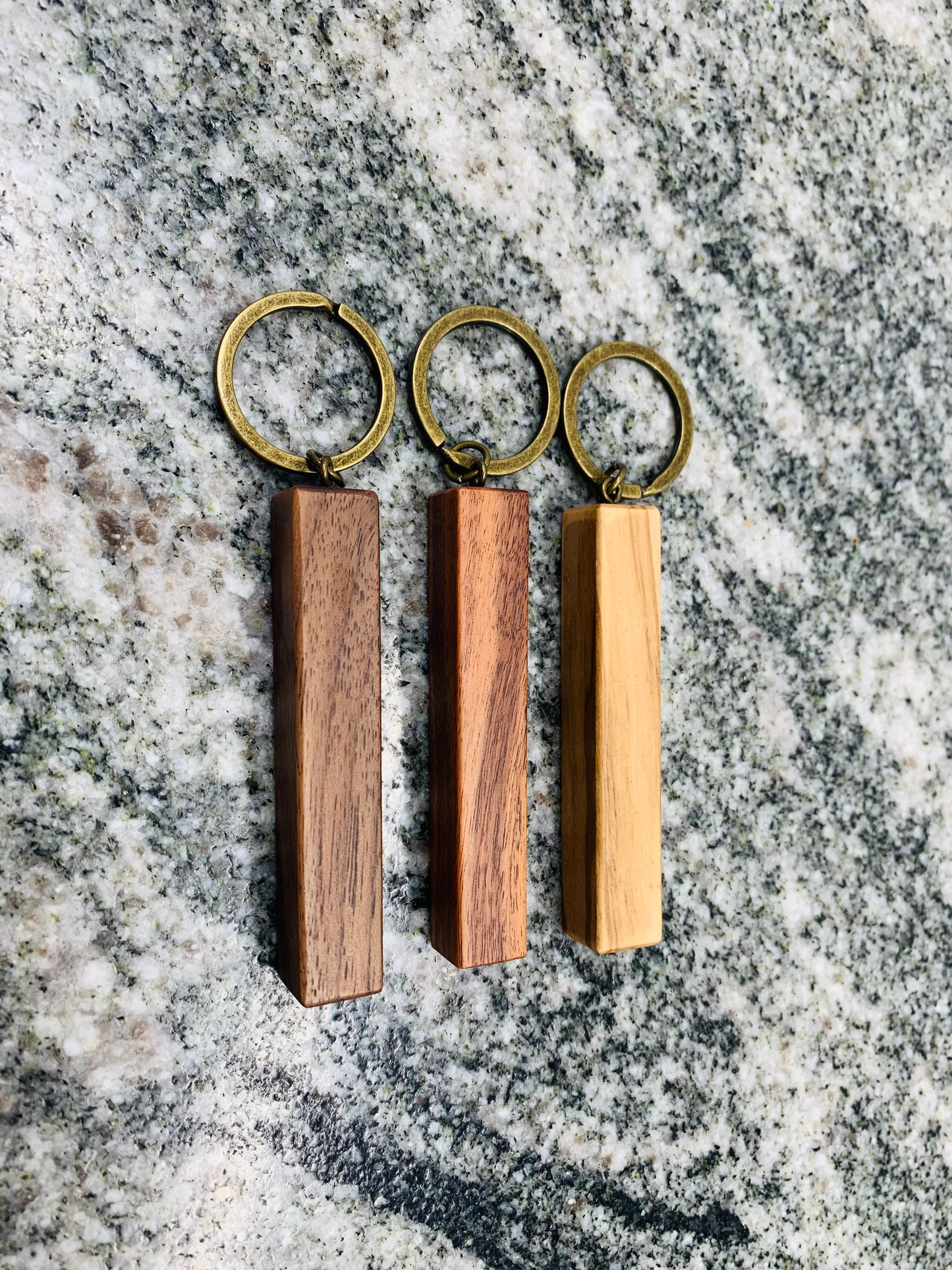 Long Wooden Keychain set of 6(same color)